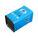 blue tin packaging